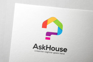 Ask House Logo: A Creative Question Mark with a Homey Twist