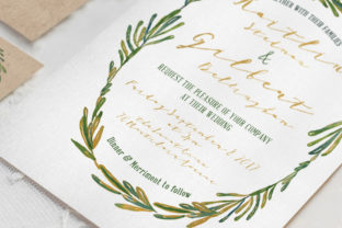 Elegant Wreath Wedding Invitation Suite: A Timeless Design for Modern Celebrations