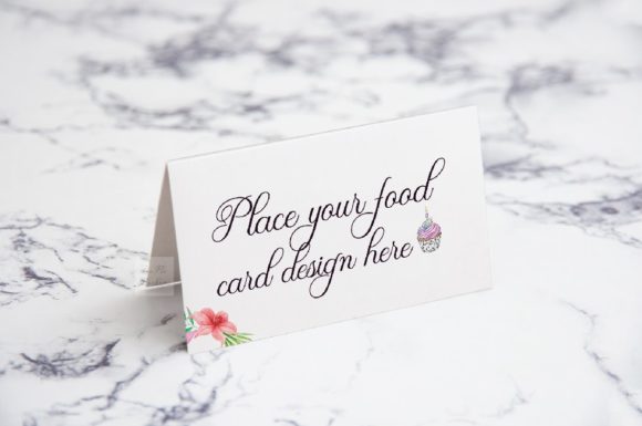Food Table Catering Name Card Mockup: A Versatile Tool for Elegant Event Design